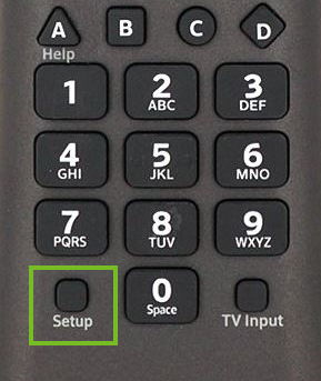 Setup button on Xfinity Remote