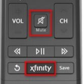 Xfinity and mute button on remote