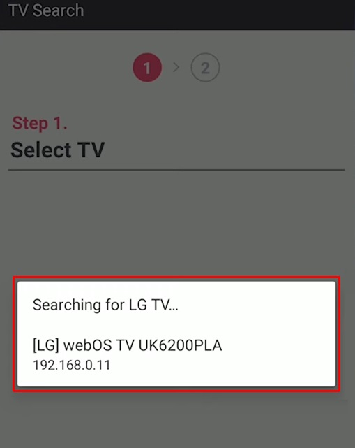 Select LG TV