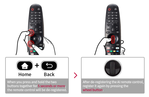 Re-register TV remote