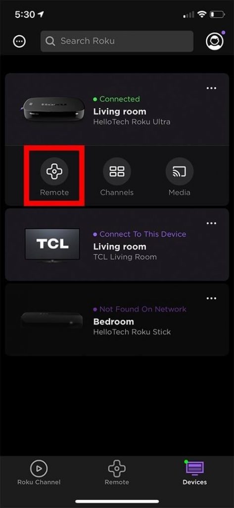 Click Remote to get the remote interface