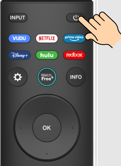 Power button on Vizio TV remote