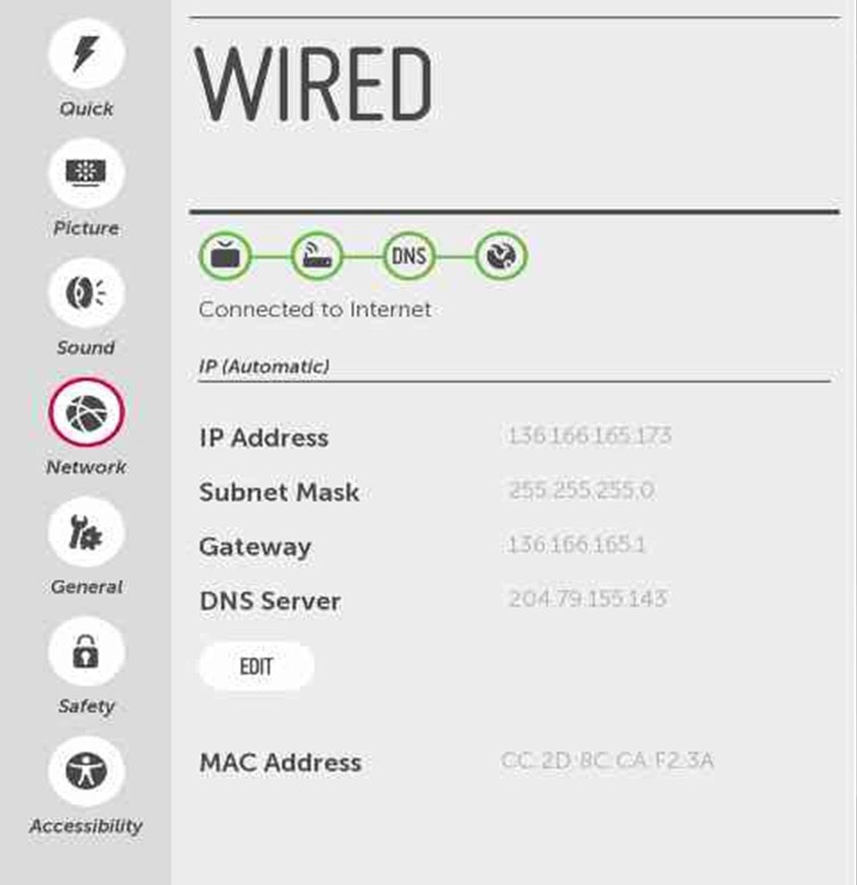 Connect LG TV to Wired Connection