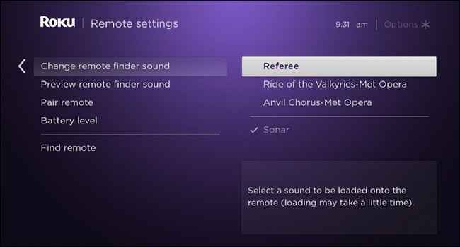change remote finder sound