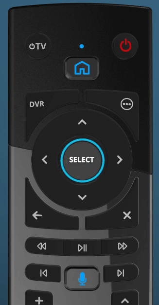 Click the Select button on the Altice remote