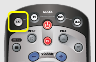 Press the SAT button on the DISH Remote
