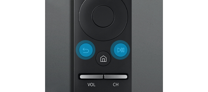 Return and Play/Pause button on Samsung TV Remote
