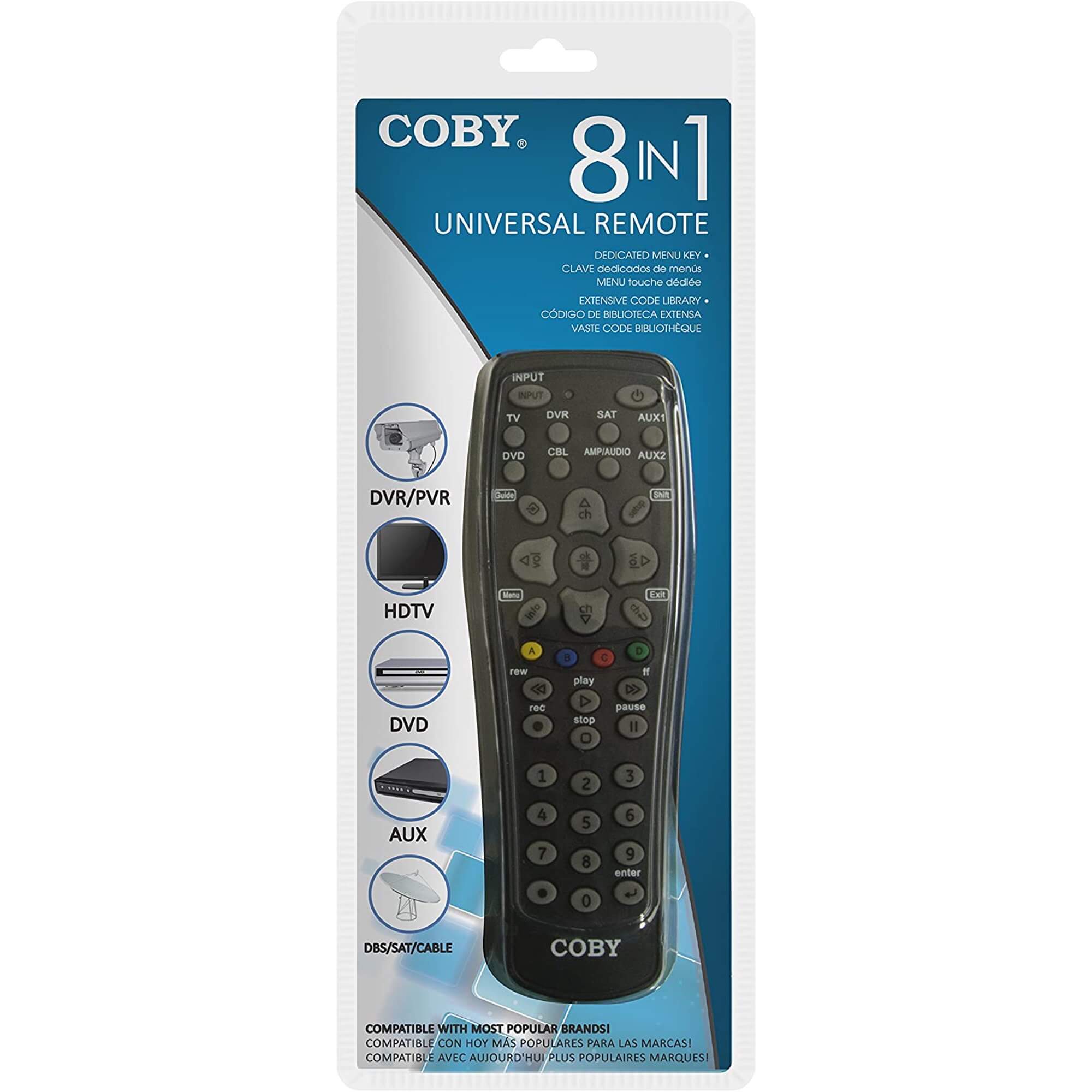 Coby 8 in 1 Universal Remote