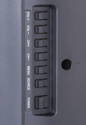 Physical buttons on RCA TV
