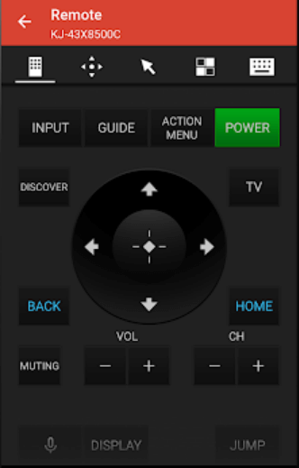 TV SideView remote interface