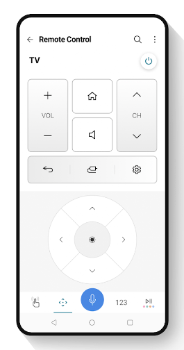 Remote Control interface on LG ThinQ app
