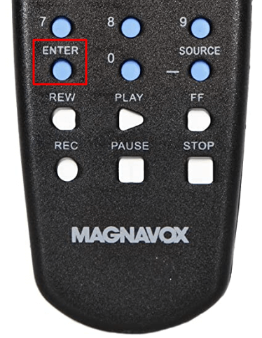 Enter button on Magnavox Remote