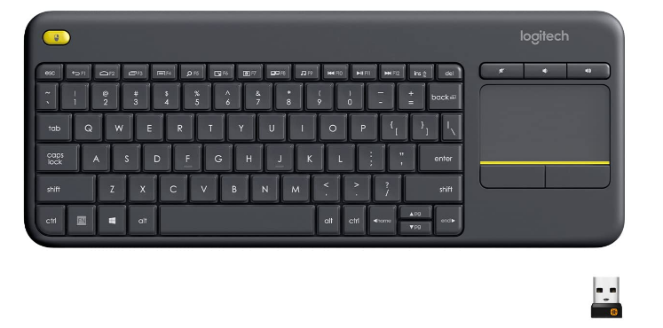 Logitech wireless keyboard with touchpad