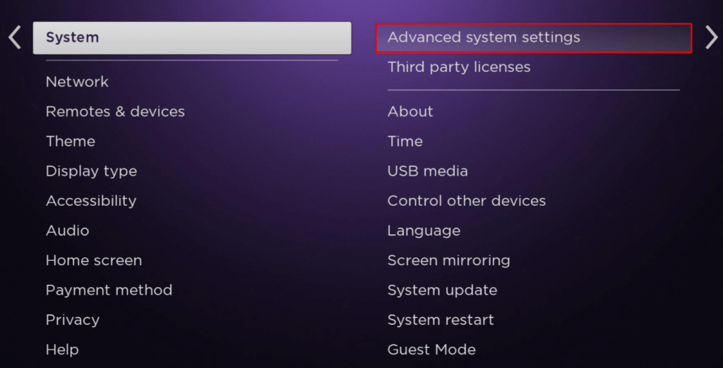 Click System and choose Advanced system settings