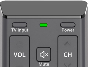 Check whether the LED light on the Xfinity Remote turns green