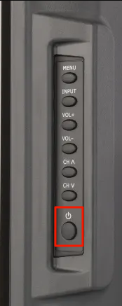 Power button on Insignia TV