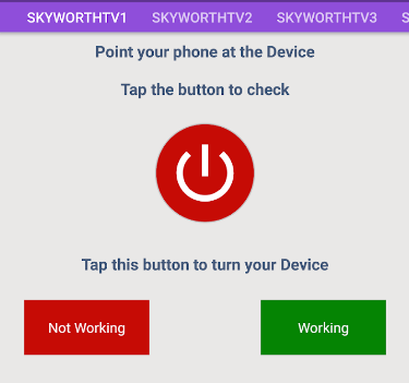Test the Skyworth Universal Remote by pressing the Power button