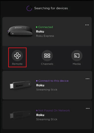 Click the remote icon to use Magnavox TV Without Remote