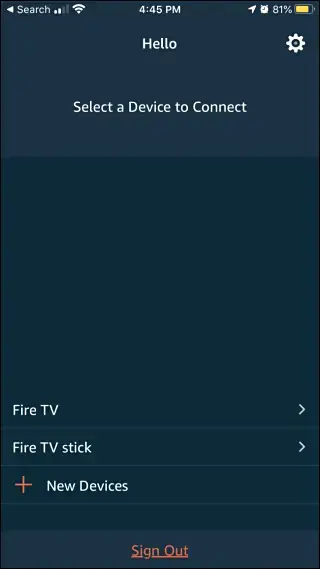 Select Element Fire TV from the list 