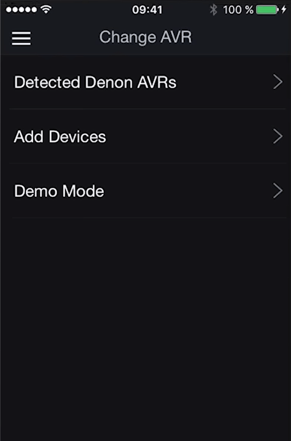 select Detect Denon AVRs or Add Devices option