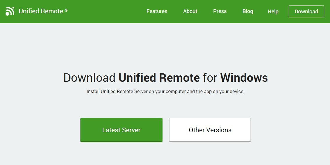 install the Unified Remote Server software