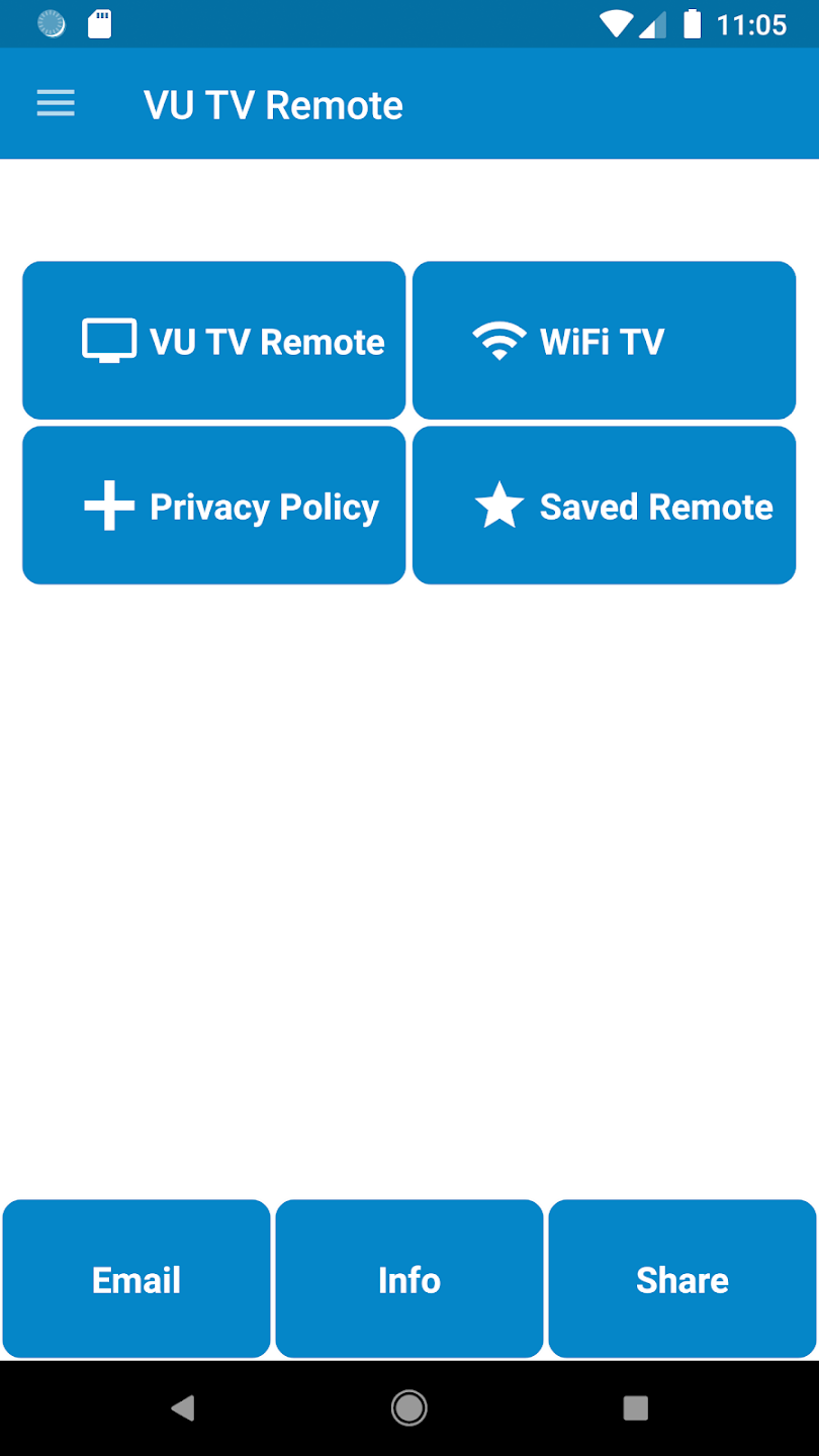 select the VU TV Remote option