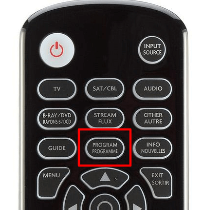 SETUP button on the Blackweb universal remote