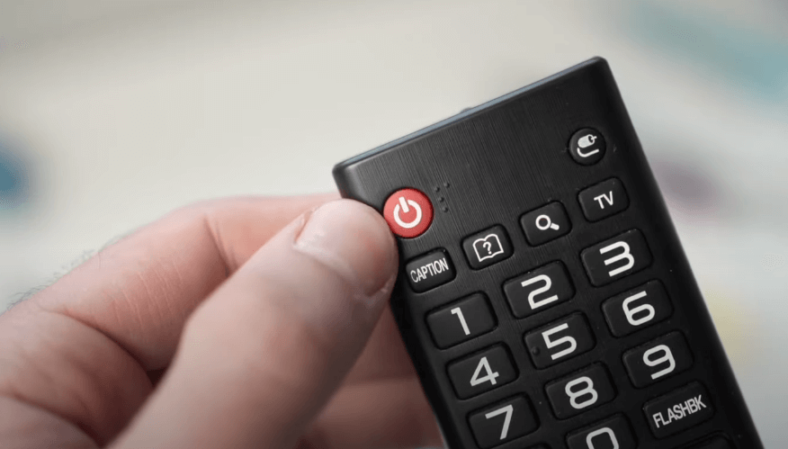 Press the Power button on Haier TV remote