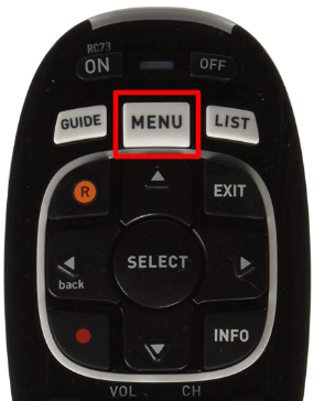 Menu button on DirecTV Genie Remote