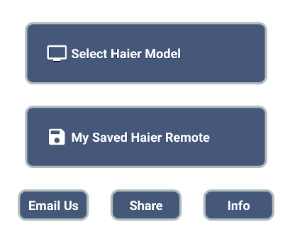 Select Haier Model in the app