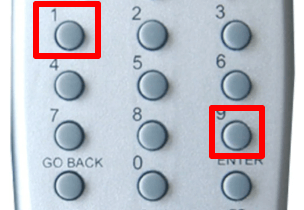 Number buttons on the Supersonic TV Remote