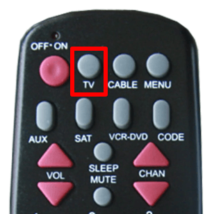 TV button on the Supersonic Universal Remote