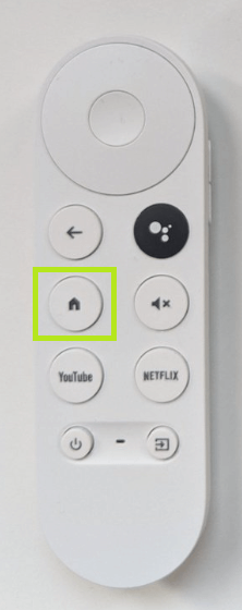 Press the Home button to Factory Reset the Google TV Remote