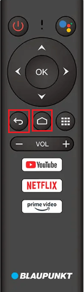 Press the Left and Home buttons on the TV remote
