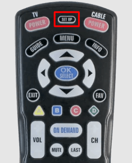 Press the Set up button on Ignite TV Big Button Remote