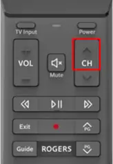 Press the CH+ (Channel Up) button 