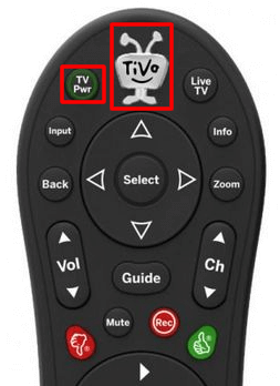 Press TiVo and TV Power button