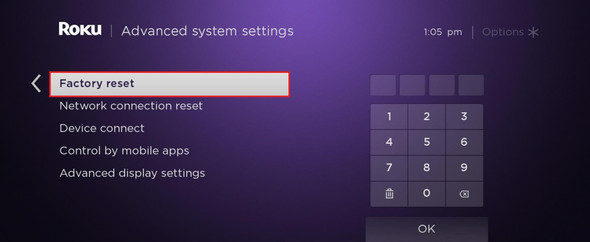 Reset Roku TV to fix volume button not working