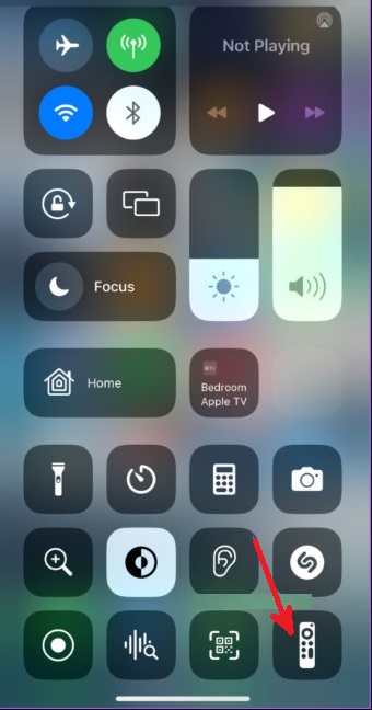 Tap the remote icon to resolve Apple TV Remote app not working issue