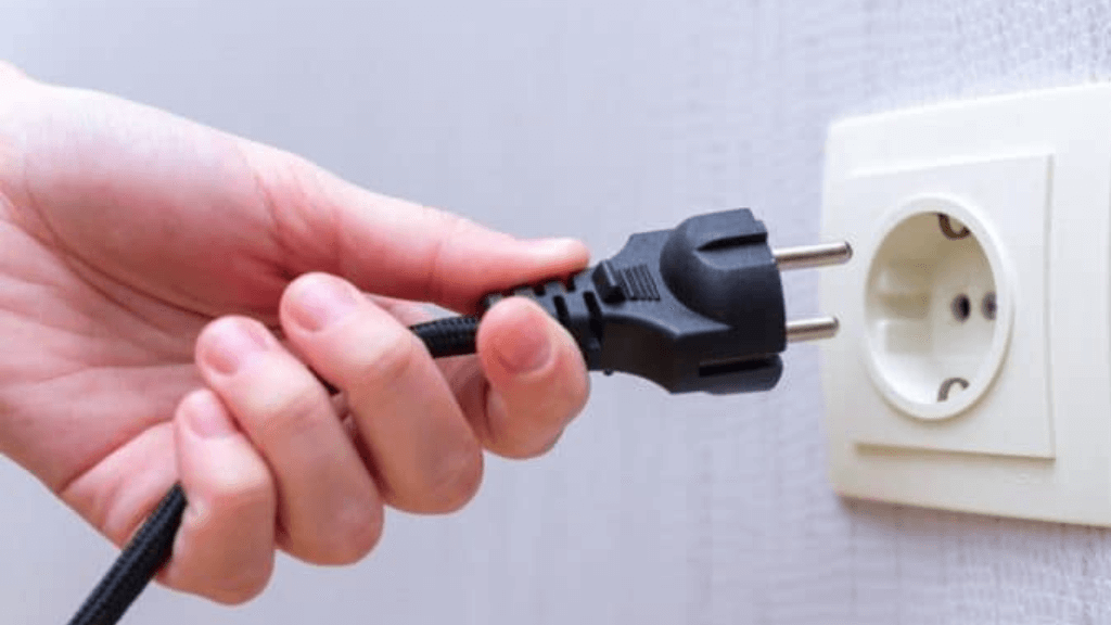 Unplug the power adapter