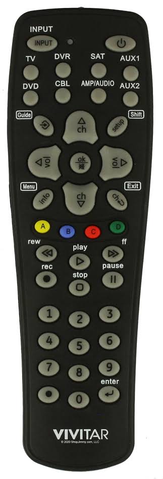 Press the Device button (TV, DVD, CBL, and OK/SEL)