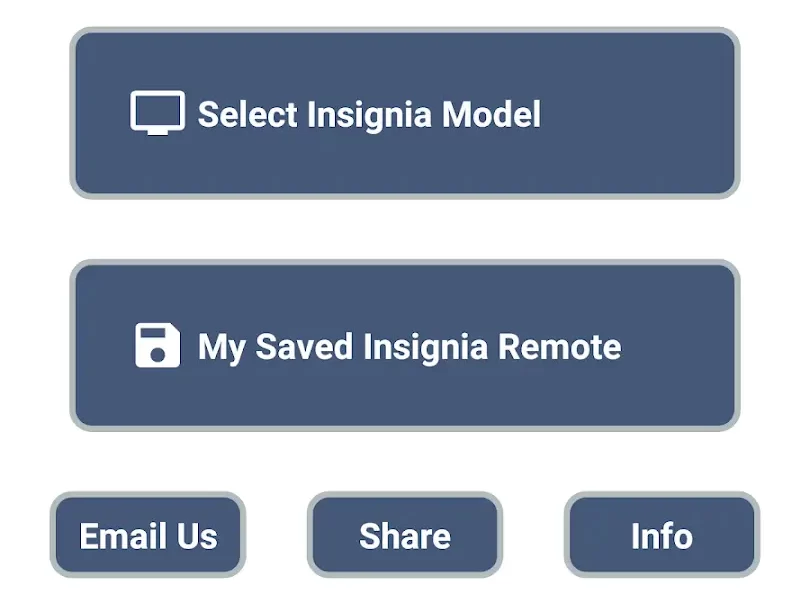 Tap the Select Insignia Model option
