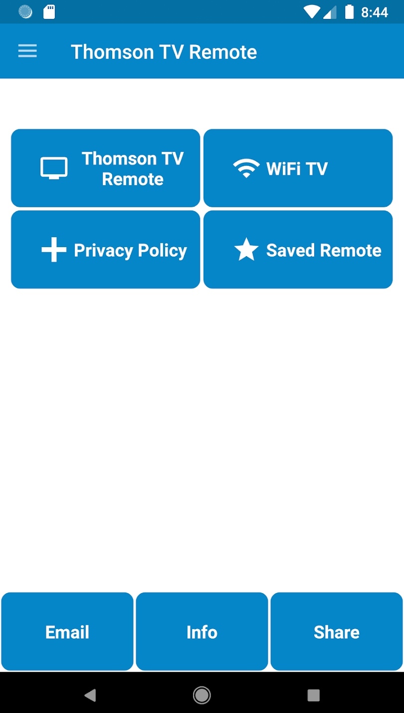 Select Thomson TV Remote option