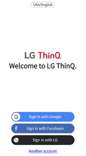 Sign in with your LG account