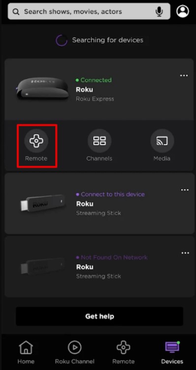 Tap remote icon to Connect Haier TV to WiFi Without Remote