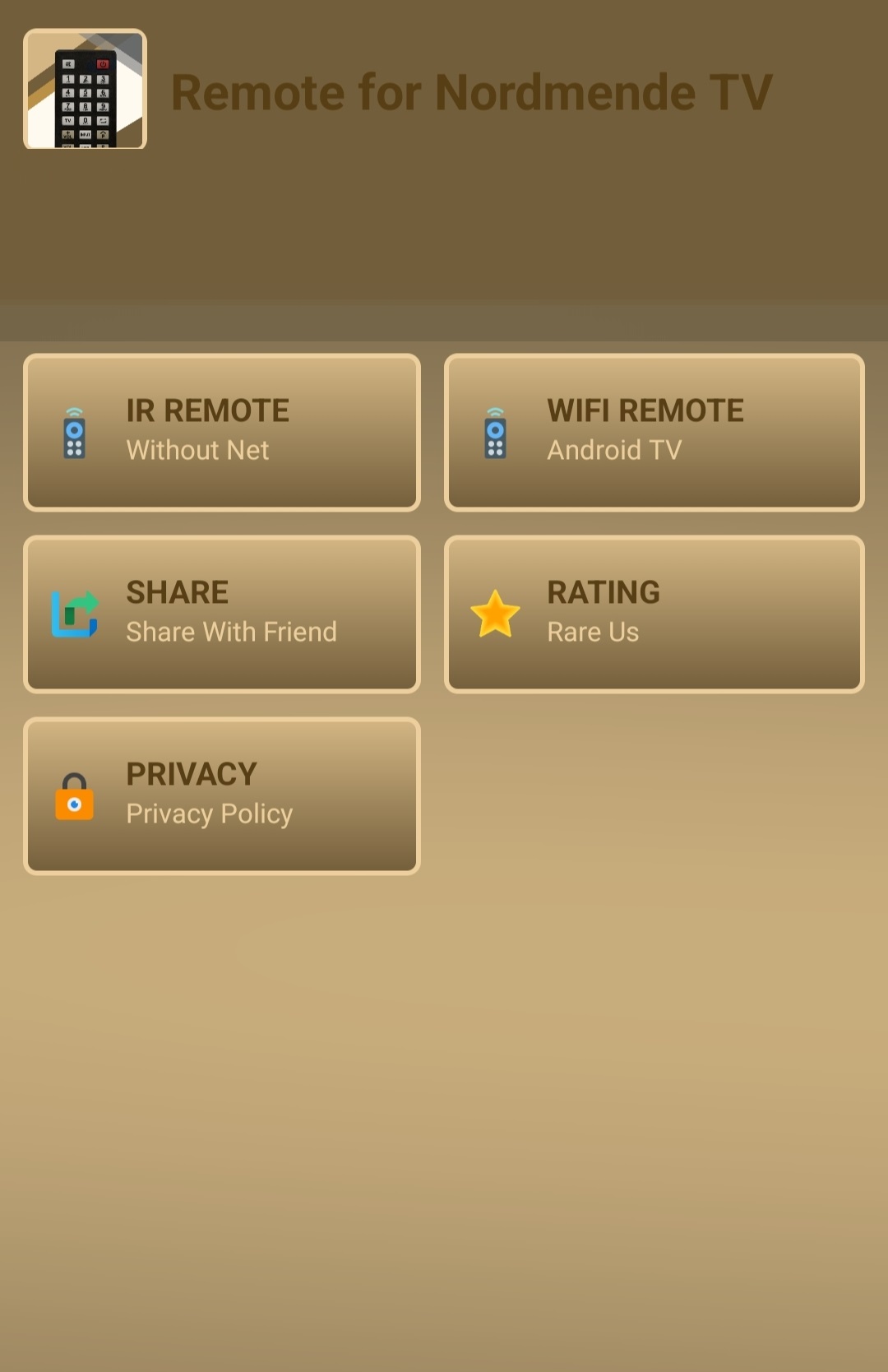 Select IR Remote or WiFi Remote