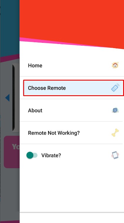 Use the remote app to control your TV