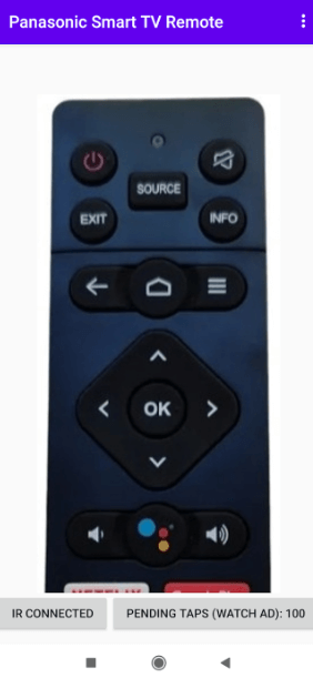 Press the Power button in the remote app