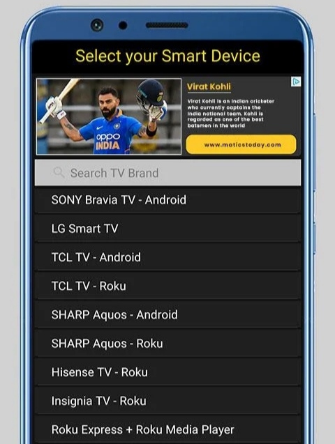 Select your Coocaa TV