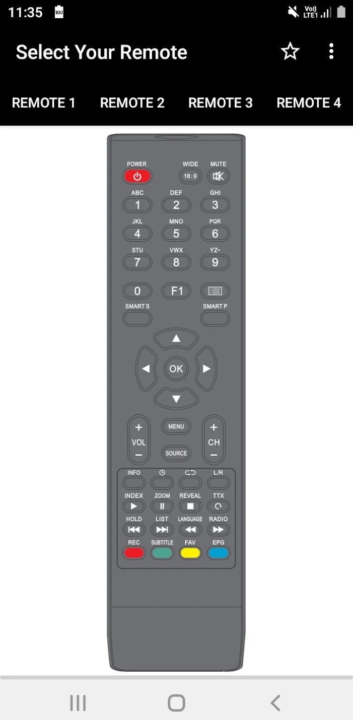 Choose your TV Model remote